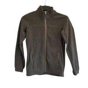 Columbia Kids Boys Size Large 14/16 Gray Zip Up Fleece Jacket Gray